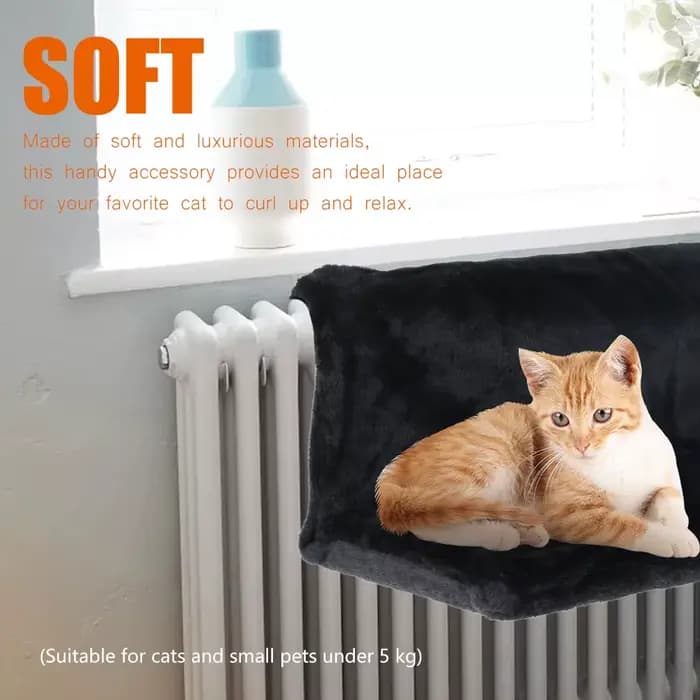 Lit de radiateur de luxe suspendu pour animaux de compagnie, panier polaire chaud, berceau, hamac, c