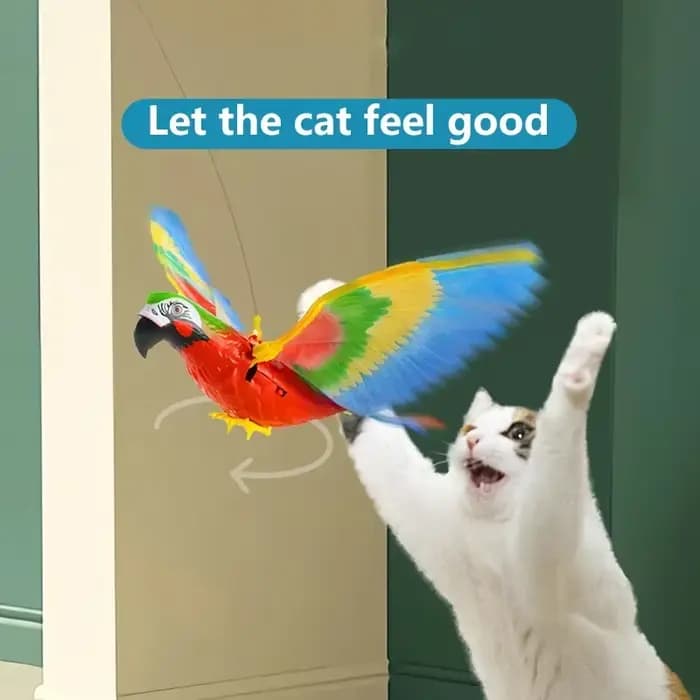 Jouets électriques interactifs pour animaux de compagnie, simulation d'oiseau, jeu de teasing, ULà g