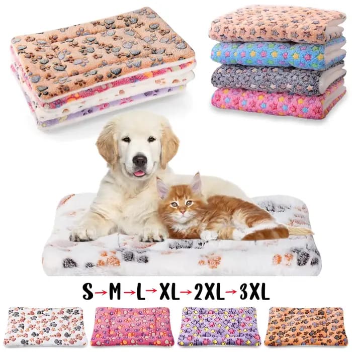 Tapis pour animaux de compagnie en flanelle, lit pour chien et chat, tapis de couchage épais, couver