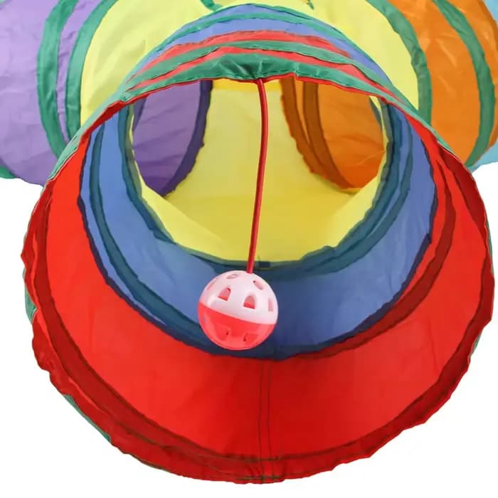 Tunnel de jeu pliable pour animaux de compagnie, résistant à l'usure, jouet froissé pour chats, over