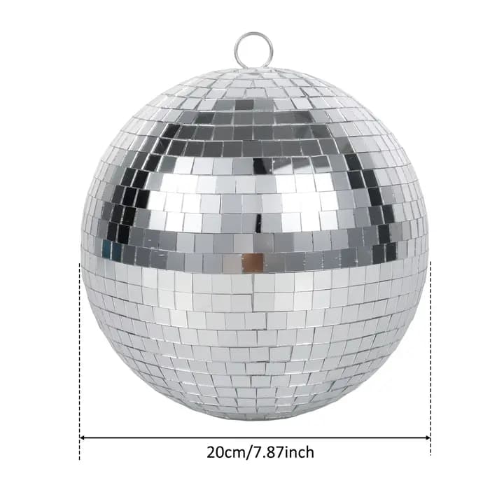Boule Disco suspendue avec miroir, décoration de boule Disco, lumières DJ, pour décoration de fête D