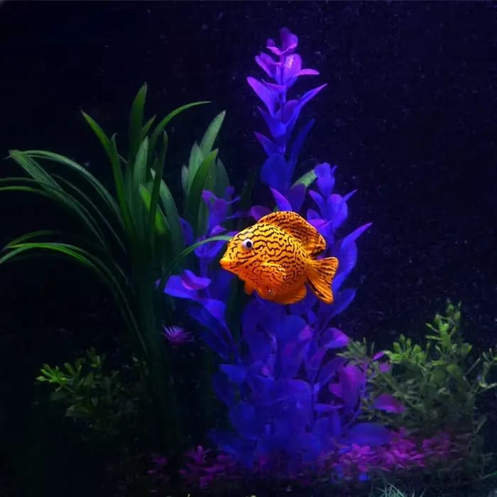 Ornements de poissons artificiels lumineux en Silicone, poisson clown vif, Guppy, poisson-ange, acce