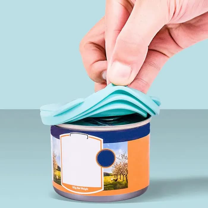 Couvercle en conserve en Silicone 3 en 1 réutilisable pour chien et chat, cuillère de scellage des a