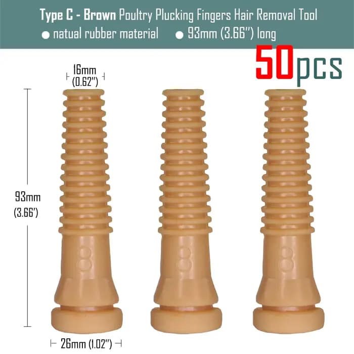 MUCIAKIE – bâtonnet à colle en caoutchouc de qualité, 50 pièces, pour peler les poils, les canards,