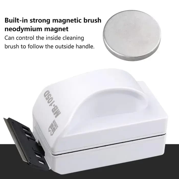 Brosse magnétique flottante pour le nettoyage des vitres d'aquarium, grattoir pour poissons, livres