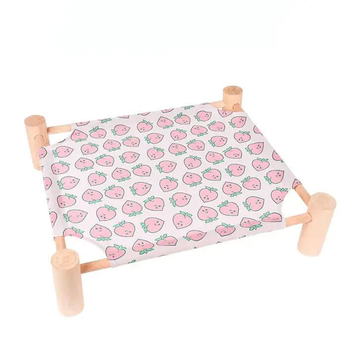 Hamac en bois pour chat et chien, lit de refroidissement surélevé, Portable et détachable, pour inté