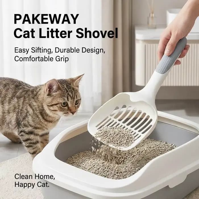 Pelle à litière pour chat en plastique durable, pelle à excréments pour animaux de compagnie, pelle