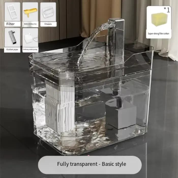 Fontaine à eau pour chat avec filtre automatique, distributeur d'eau USB pour animaux de compagnie,