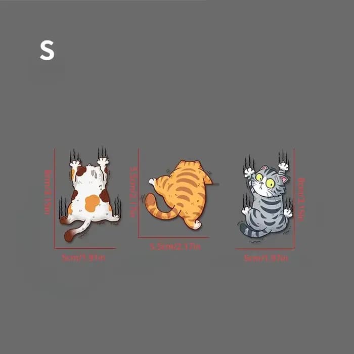 Autocollants de style animaux de chats grimpants, autocollant de voiture drôle de chat de compagnie,