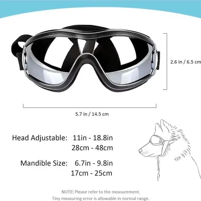 Lunettes de soleil avec sangle réglable pour chiens moyens et grands, lunettes de voyage, lunettes d