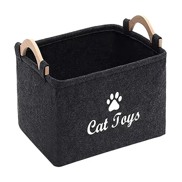 Boîte de rangement pour animaux de compagnie, panier à jouets pour chiens et chats, accessoires, bac