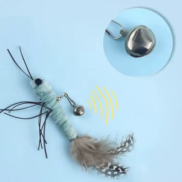 Jouet pour chat plume chats bâtons interactif chat jouet fil d'acier papillon jouets pour chats taqu