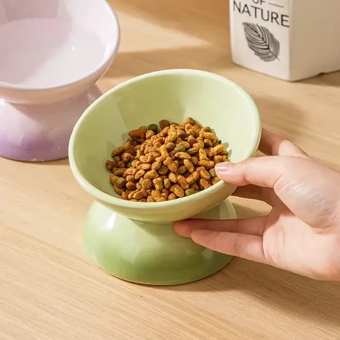 Bol en céramique pour chat, mangeoires d'eau dégradées pour aliments pour animaux de compagnie, four