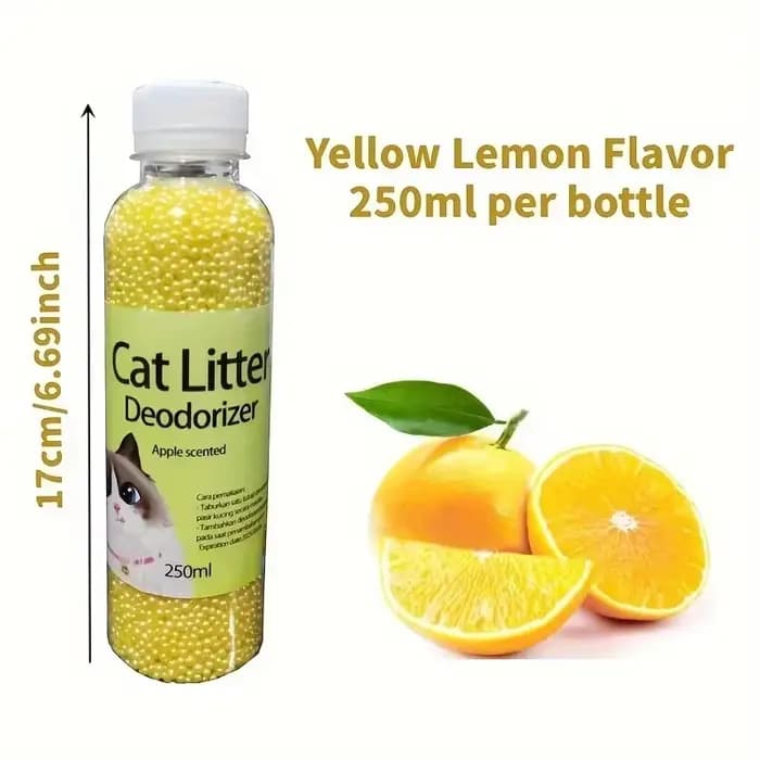 Perles désodorisantes pour litière de chat, 5 parfums, éliminateur d'odeur fort pour toilettes de ch