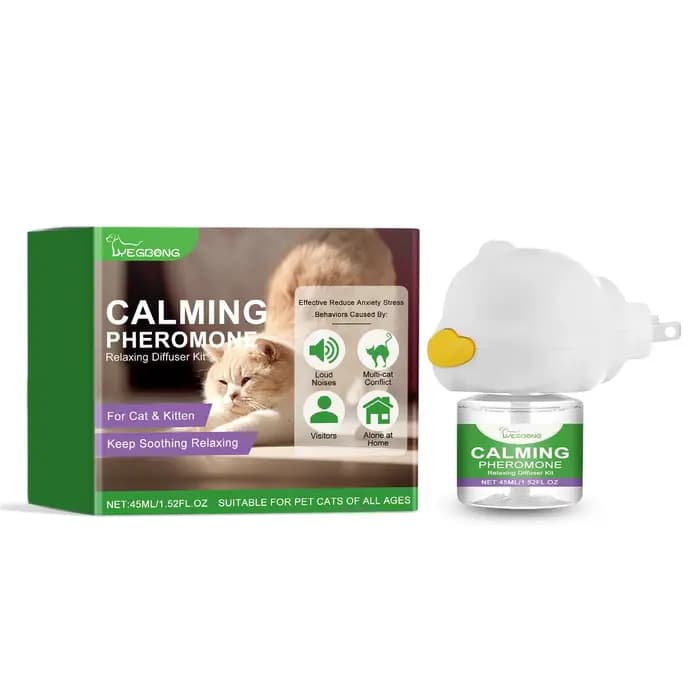 Diffuseur apaisant pour chat : relaxant au phéromone enfichable pour chats – Réduit l'anxiété et pré