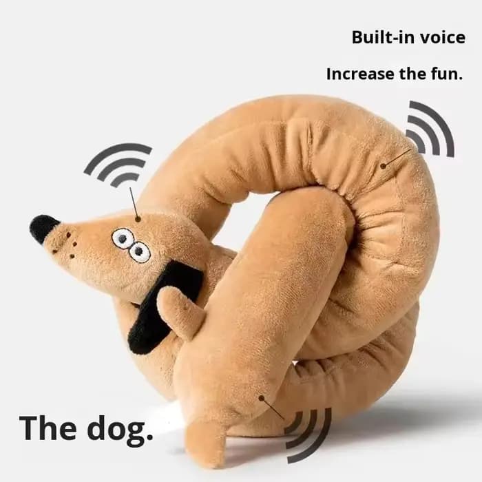Peluche Teckel Longue et Moelleuse, Jouet Sonore pour Enfants, Décoration Maison, Canapé, Chambre, C