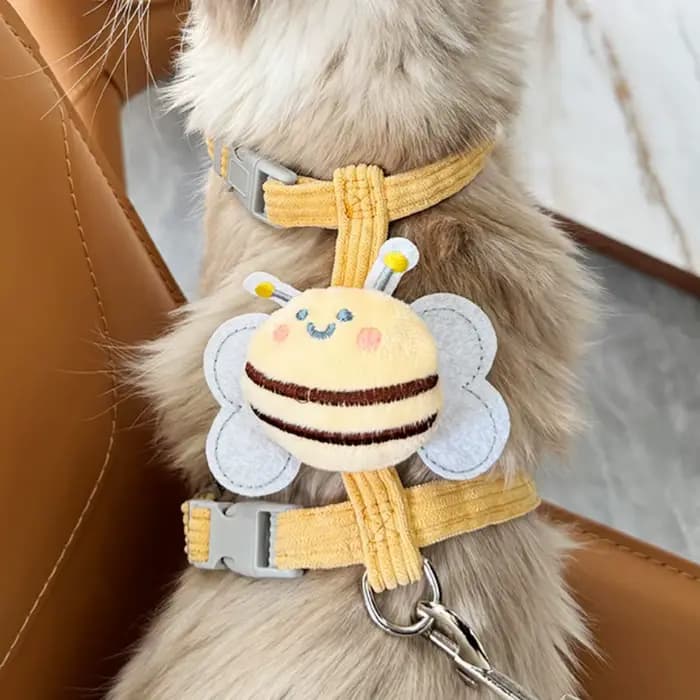 Harnais anti-évasion pour chat : Harnais gilet réglable en forme de H pour des promenades en extérie