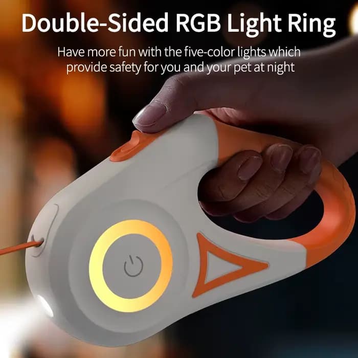 ROJECO 5M automatique chien laisse rétractable LED lumineux leader mode sangles lumineuses pour chie