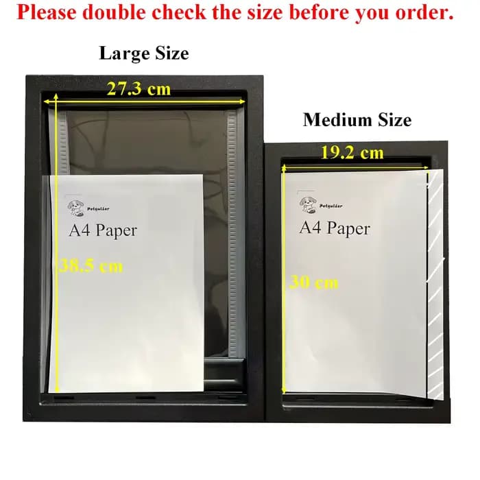 Porte pour animaux de compagnie pour portes ABS de haute qualité, flamme PVC, porte extérieure à rab