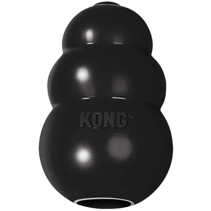 KONG - Jouet pour chien extrême - Caoutchouc naturel le plus résistant, noir - Amusant à mâcher, à c