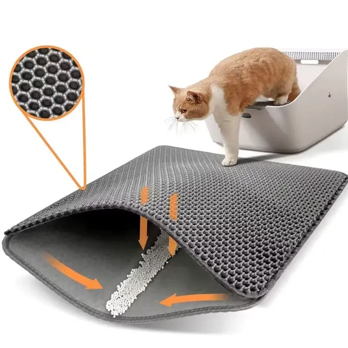 Litière imperméable pour chat, double couche, piégeage, produits et accessoires pour animaux de comp