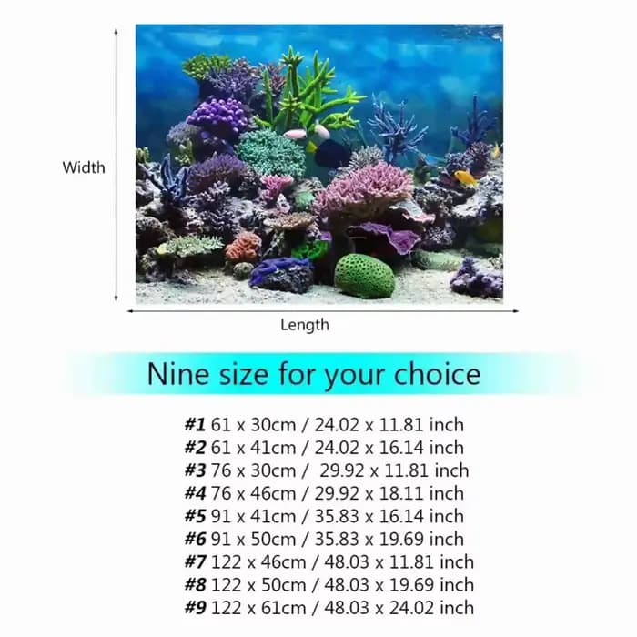 Affiche de paysage d'aquarium 3D, papier peint de forêt tropicale, décoration de fond précieux de po