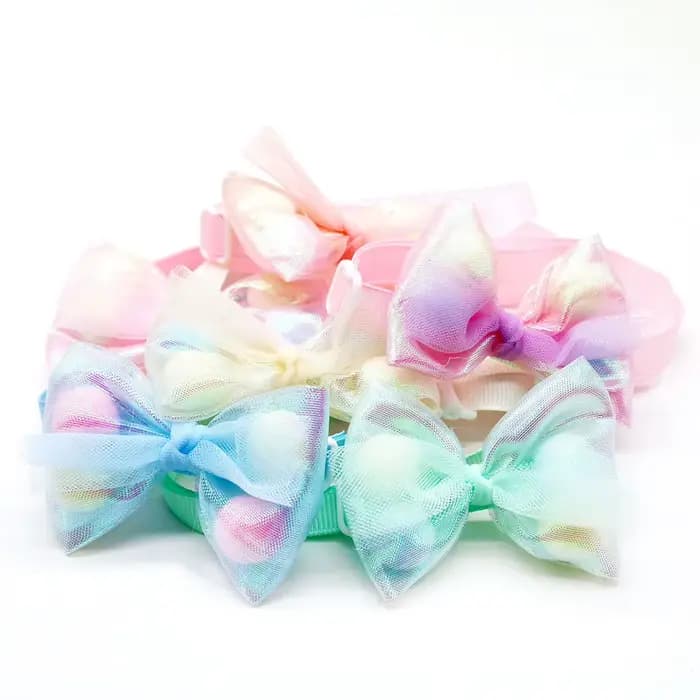 50 pièces nœuds papillon en dentelle pour petit chien collier de chien réglable collier de chat pomp