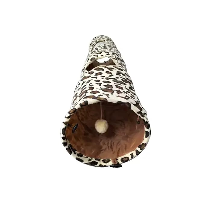 Tunnel parfait pour chat, imprimé léopard, 2 façons amusantes pour animaux de compagnie, jouet de je