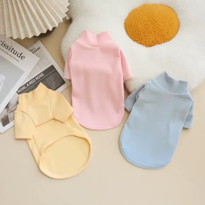 Automne et hiver animal de compagnie couleur unie sweat à capuche chaud chemise inférieure Simple et