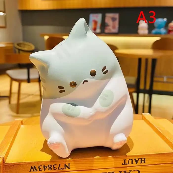 Nouveau jouet Squishy anti-Stress pour chat, balle anti-Stress à pression lente en PU, ornements de