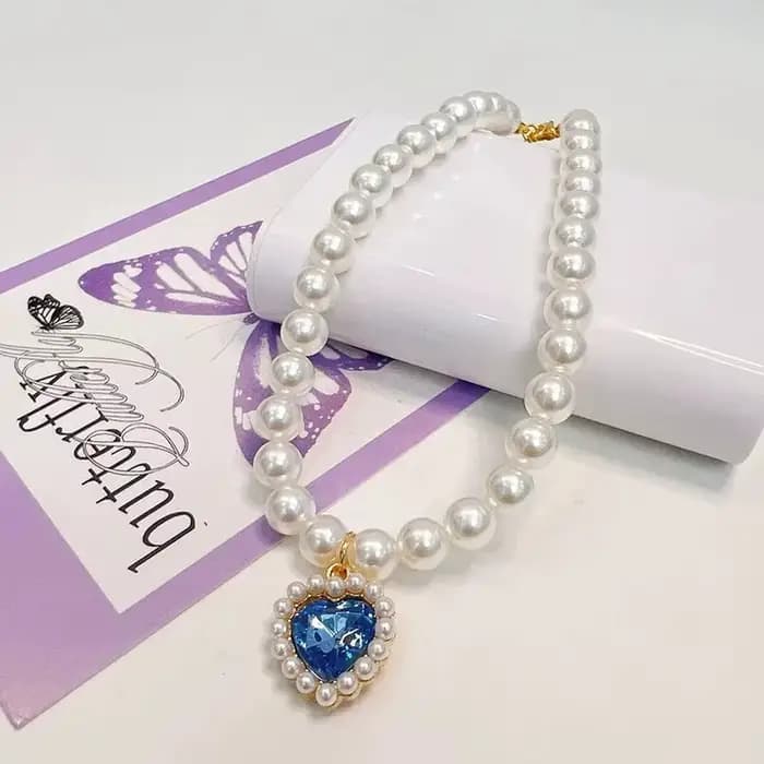 Collier réglable pour chat avec perles haute simulation, collier d'été mignon et exquis pour chatons