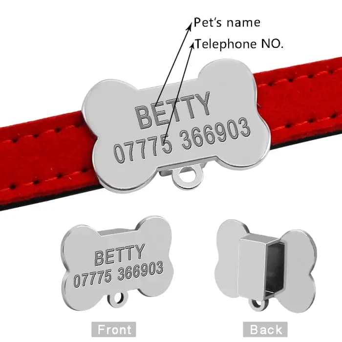 Étiquette d'identification Anti-perte pour chien et chat, pour collier gravé, étiquettes d'identific