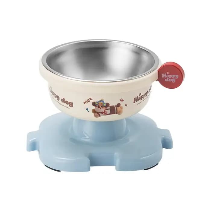 Bol pour animaux de compagnie en acier inoxydable durable avec hauteur réglable et antidérapant pour