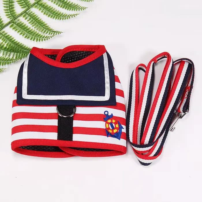 1pc chien vêtements doux Style marine laisse ensemble pour Teddy poméranien Chihuahua chien fournitu