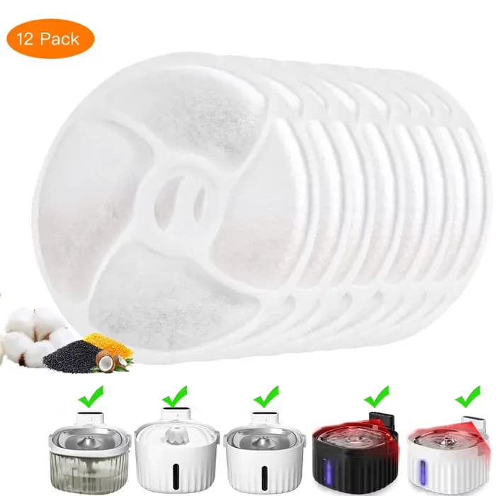 Filtre circulaire de remplacement pour fontaine à eau pour chats FS23/FS24, filtre à charbon actif à