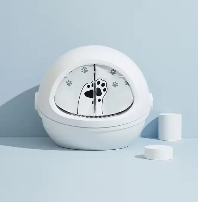 Boîte à litière pour chat, boîte à litière autonettoyante pour chats, grande boîte à litière fermée,