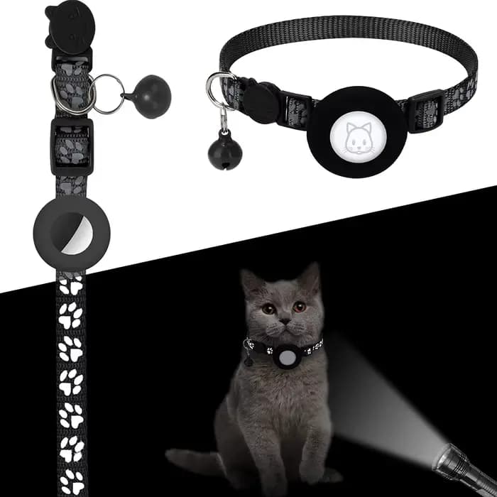 Étui Airtag pour collier de chat, collier en nylon coulé, détecteur GPS pour chien, traqueur de loca