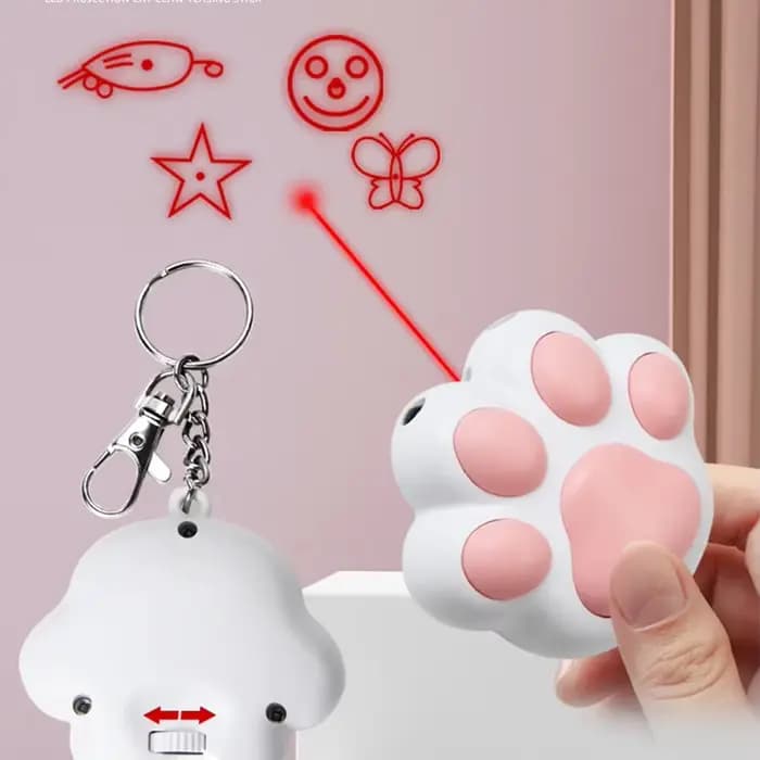 Jouet aste au laser pour animal de compagnie, motif de transformation, LED mignonne, animation lumin