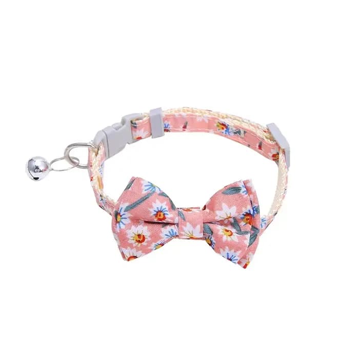 Collier pour chat détachable avec nœud papillon mignon et cloche, collier pour chien à carreaux régl