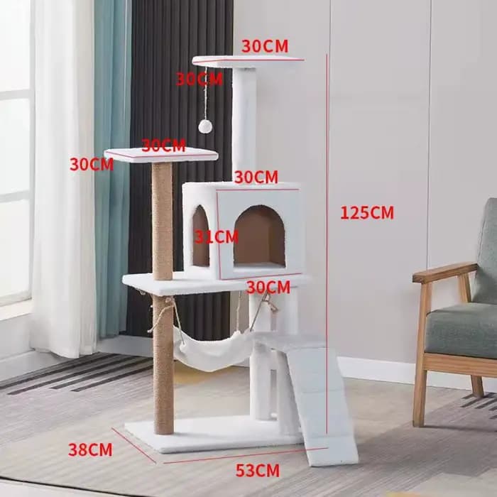 Griffoir pour chat, vente directe d'usine, arbre à griffoir pour chat, structure en bois à trois niv