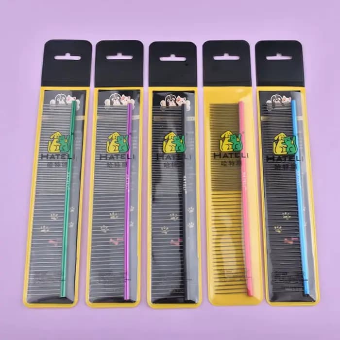 Peigne de toilettage en acier inoxydable pour animaux de compagnie, longue optique, brosse d'épilati