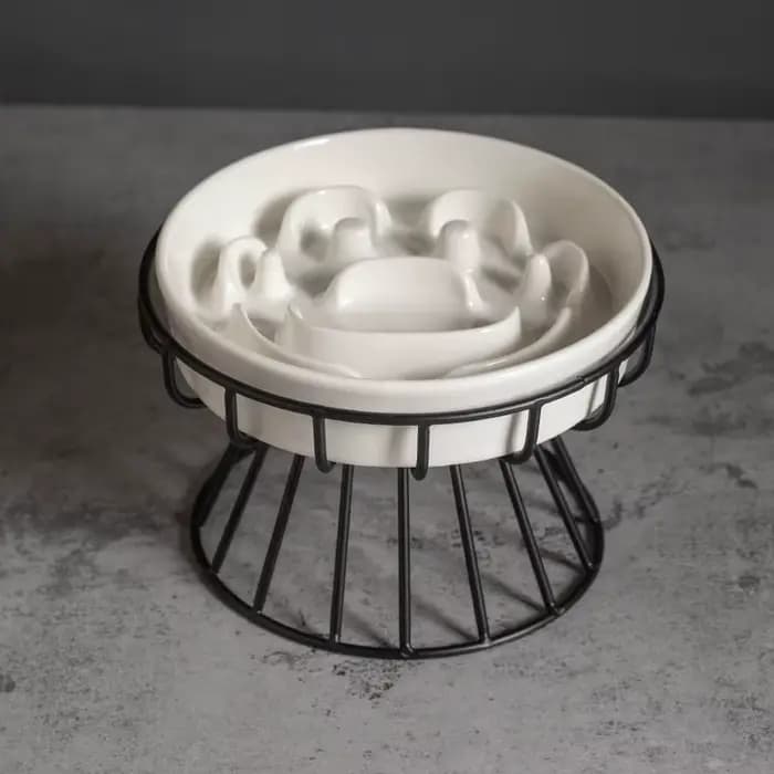 Nouveau bol en céramique pour chat à jambes hautes de grand diamètre, anti-étouffement, alimentation