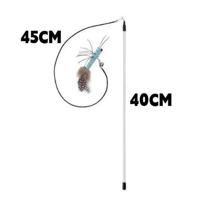 Jouet pour chat plume chats bâtons interactif chat jouet fil d'acier papillon jouets pour chats taqu