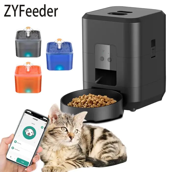 Distributeur automatique de nourriture pour animaux de compagnie 3,5 L avec application WiFi, distri