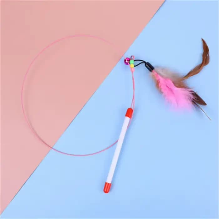 Bâton de chatons en fil de fer, plumes, produits pour animaux de compagnie, jouets interactifs, chat