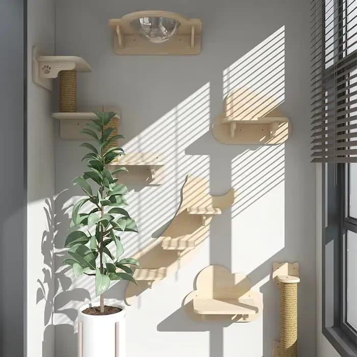 Étagères murales pour arbre à chat, 1 pièce, poteau à gratter pour plate-forme de saut pour chat et