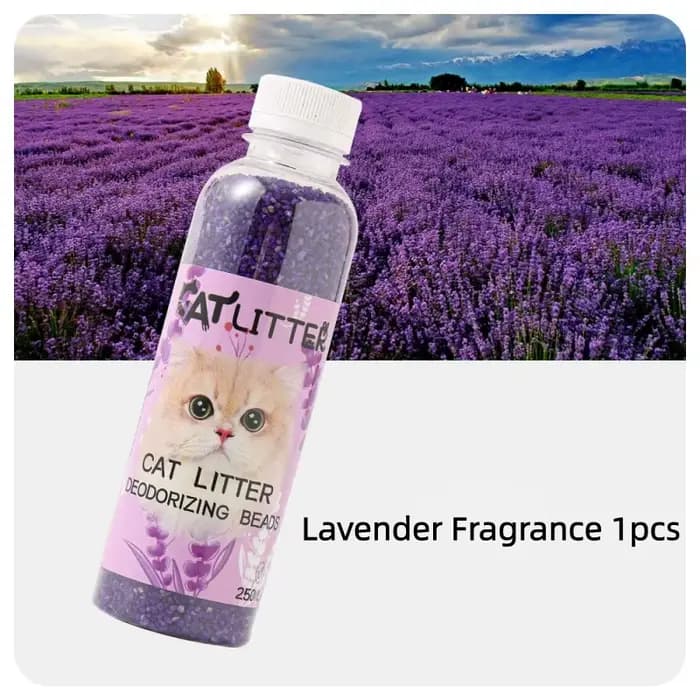 Perles désodorisantes pour litière de chat, granulés pour toilettes, fraîcheur longue durée, purific