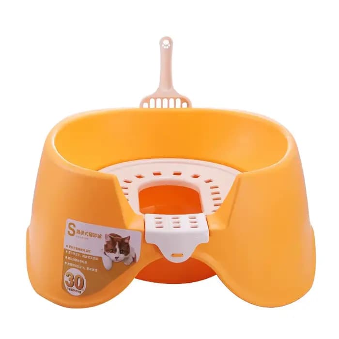 Toilettes pour chat, bac à litière pour chat super grand, toilettes pour chat ouvertes semi-fermées,
