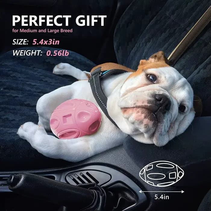 Jouets grinçants pour chiens, pour masticateurs agressifs, boule à mâcher en caoutchouc pour chiots,