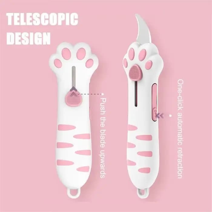 Coupe-boîte tranchante patte de chat mignon, Mini couteau utilitaire Portable griffe de chat, décora